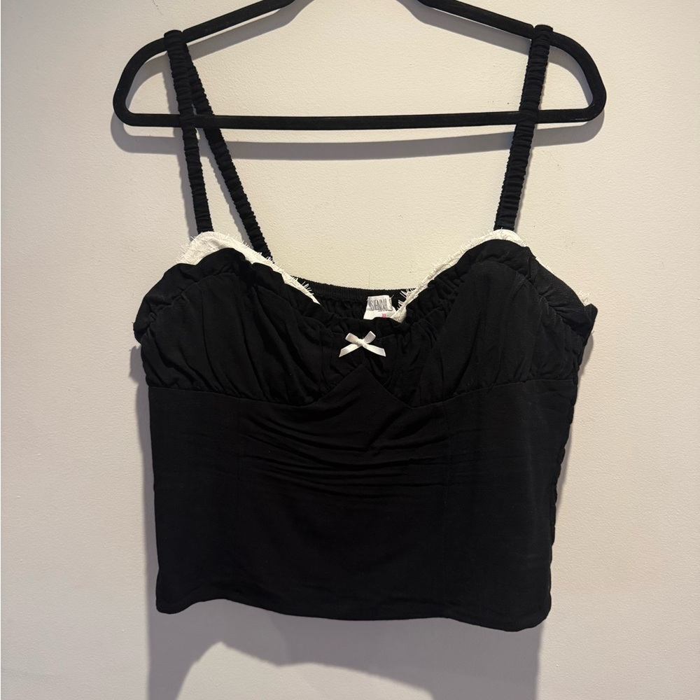 Sienna Sky Black Crop Top